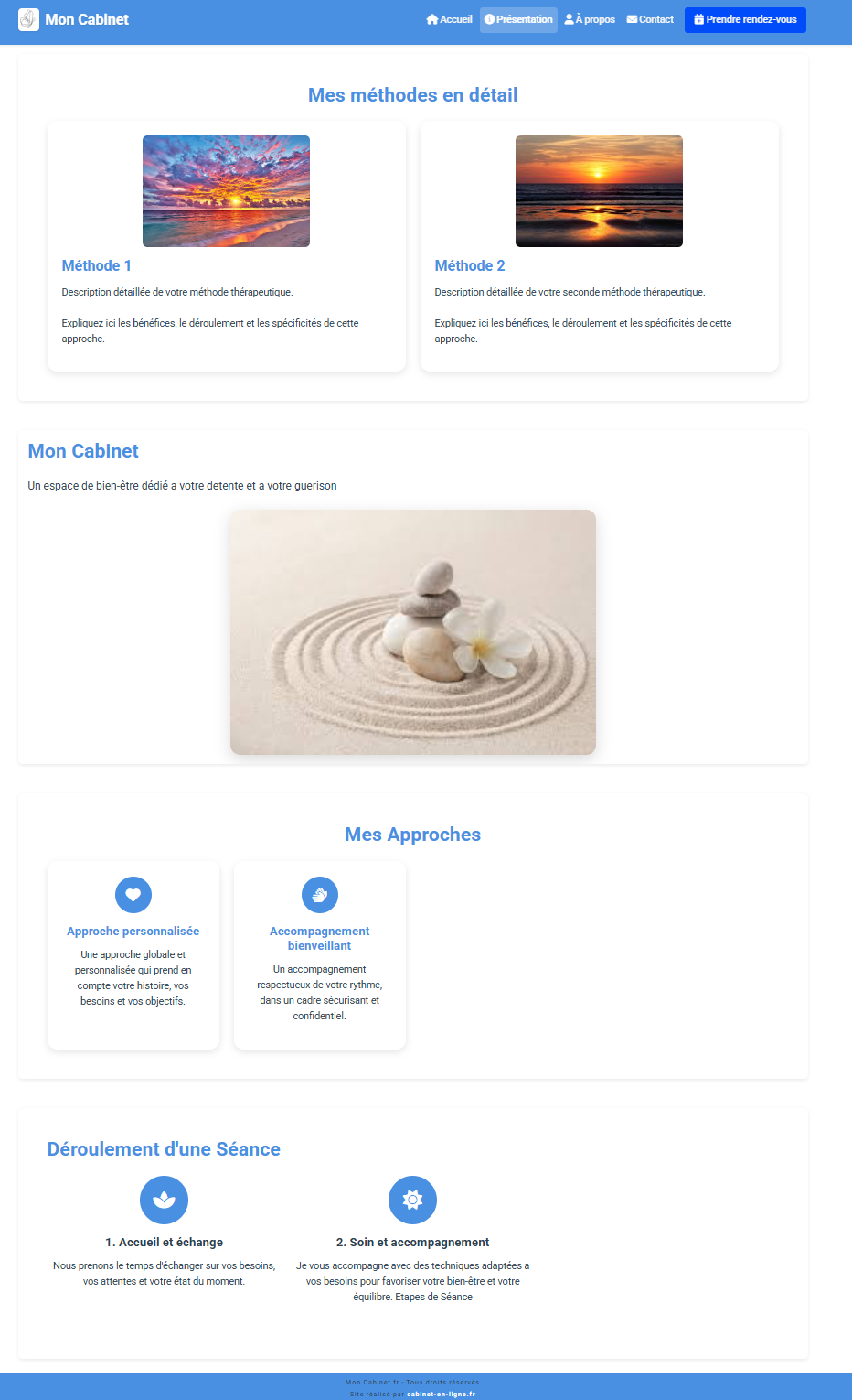 Présentation professionnelle de votre cabinet